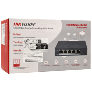 SMART SWITCH ADMINIS 4 POE ALL 1000M (1G) + 1 UP RJ45 GIGABITE - 45W